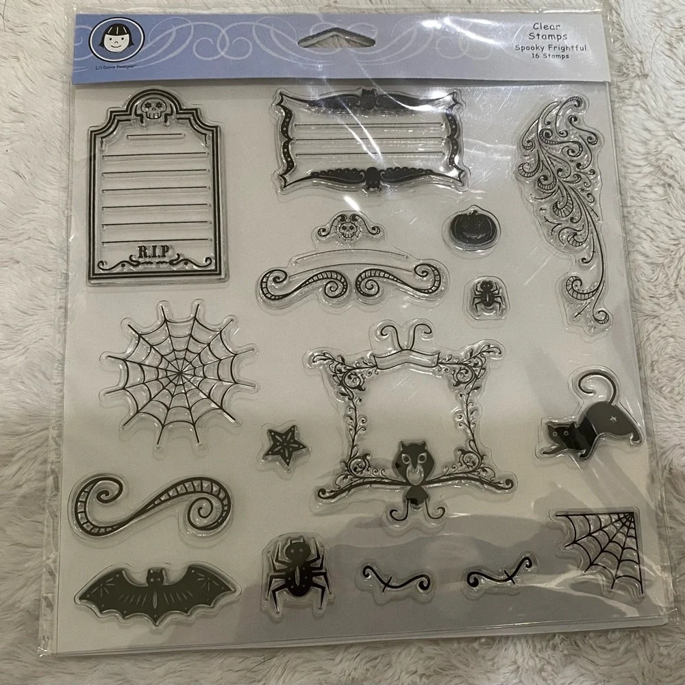 Clear spooky frightful  stamps